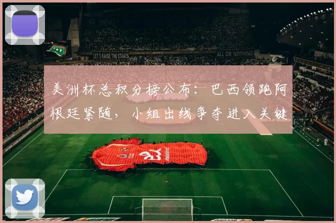 美洲杯总积分榜公布：巴西领跑阿根廷紧随，小组出线争夺进入关键期